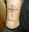 cross and heart tattoo