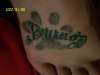 Bruno's pawprint tattoo