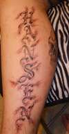 Outside of leg tattoo