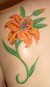 orange tiger lily tattoo
