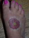 Foot Flower tattoo