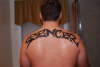 Last Name "SPENCER" tattoo