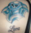 Blue Skull Rose for Luca tattoo