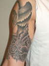 angel half sleeve tattoo