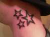 three tribal stars tattoo