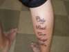 calf tattoo