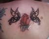 butterfly rose tattoo