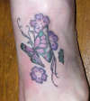 Butterflies on A Foot tattoo