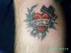 heart and cross tattoo