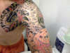 2 Koi Finished tattoo