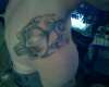 punisher skull on fire tattoo
