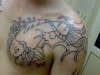 koi chest piece tattoo