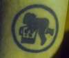bucket warning symbol tattoo