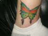 Rainbow butterfly tattoo