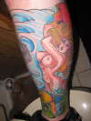 Mermaid and Porpoise tattoo