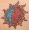 Right hip bone tattoo
