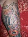 koi on leg tattoo