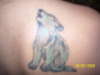 Howling wolf tattoo