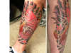 Finished Red Koi tattoo