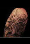 Facehugger halfsleeve tattoo