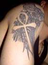 Biomechanical Anubis, lower tattoo