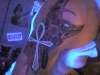 Biomehanical Anubis in Black Light tattoo