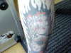 tiki in flames (self made) tattoo