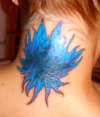 Cover-up Lotus on Fire tattoo