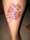 Calf Columbines tattoo