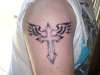 Cross with Tribal tattoo