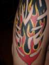 Tribal w/ Flames tattoo