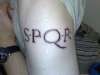 SPQR tattoo