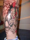 IST OF 4 PART WRAP AROUND LEG SPARTAN tattoo