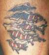flag under the skin tattoo