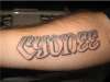 Graffiti name tattoo