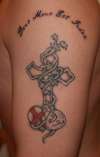 "God Is My Judge" tattoo