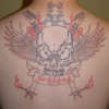 Back Tattoo - outline only - one session - not blurry!
