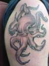satanic octopus tattoo