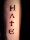 HATE tattoo