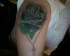 cover up..black rose, with rosary tattoo