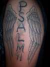 My angel wings and Psalm 91 tattoo