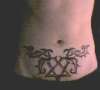 Heartagram Stomach Tattoo