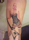 Randy Rhoads guitar Pinup tattoo