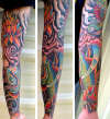 lotus/sleeve tattoo