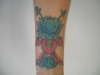 Blue lotus on wrist tattoo