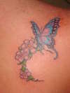 Butterfly/Flowers tattoo