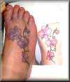 Foot Orchid tattoo