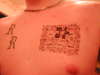 a close up of both tattoo