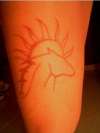 Horse and Sun tattoo
