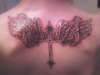cross angel wings tattoo